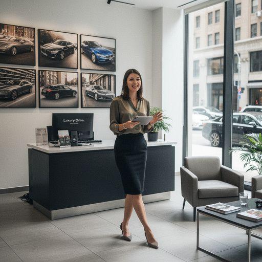 Pohodlné sedadlo v automobilu s výhledem na městskou scenérii.